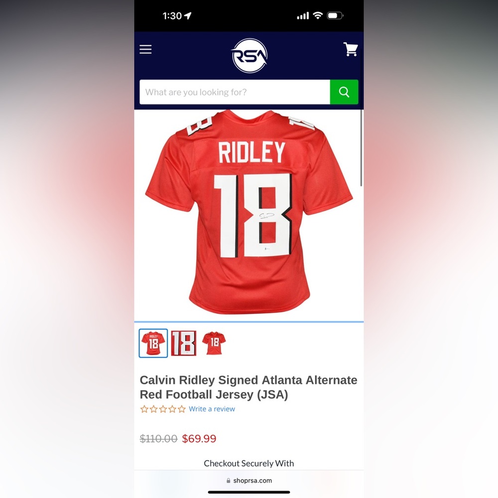 Brand New! Calvin Ridley Signed Jersey